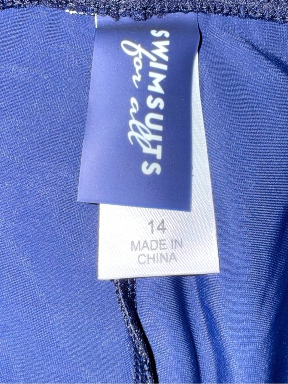 SWIMSUITS FOR ALL – Navy Swim Shorts – 7” Inseam – Size 14 - Picture 4 of 7